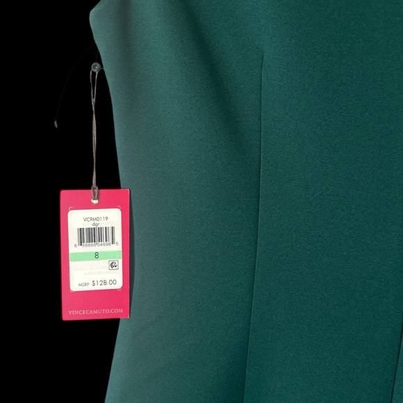 VINCE CAMUTO NWT Teal Sleeveless Midi Dress - Picture 8 of 10